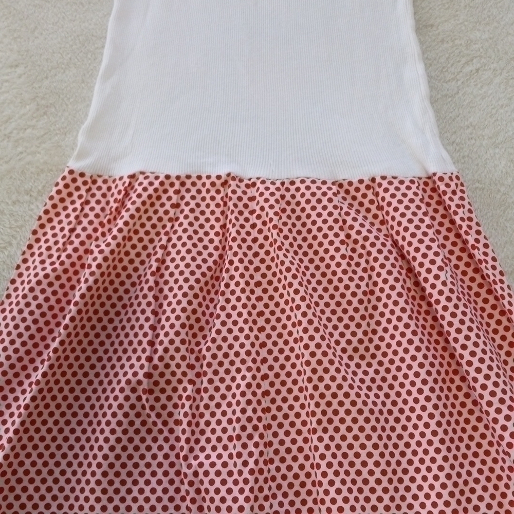 Girls Valentines Red & White Polka Dot Tank Top Puppy Love Sundress - Picture 8 of 9